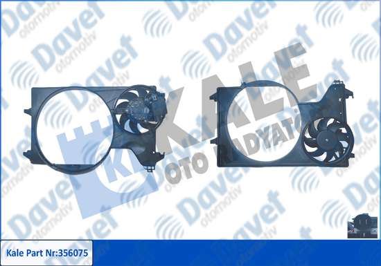 KLR-356075 Fan Motoru Komple  Ford Transit  V347  3.2 Tdci   200 Ps